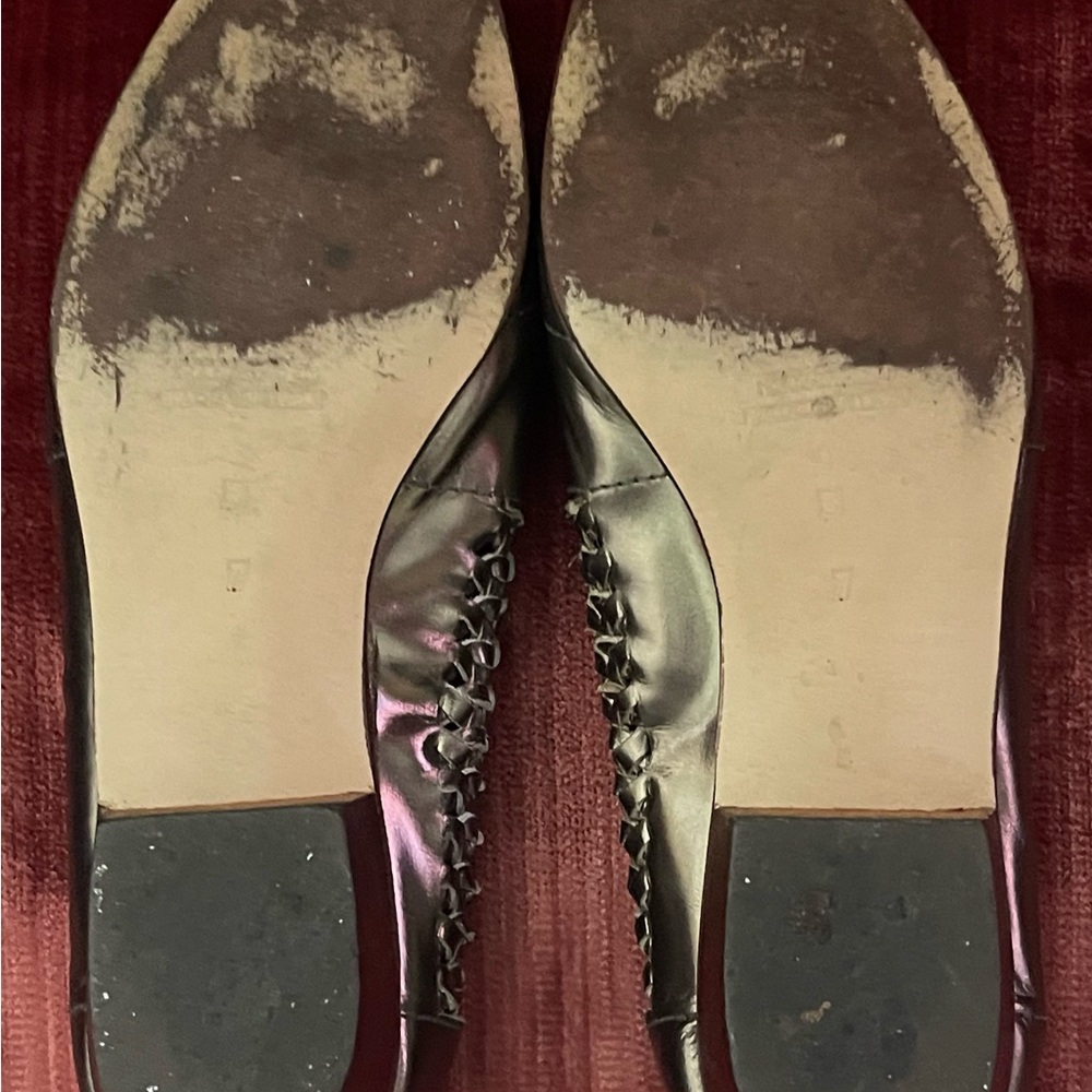 Pewter Leather Women's Shoes - Picture 7 of 7